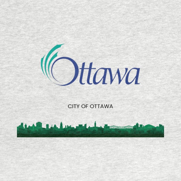 Ottawa Cityscape And Logo by Blik's Store